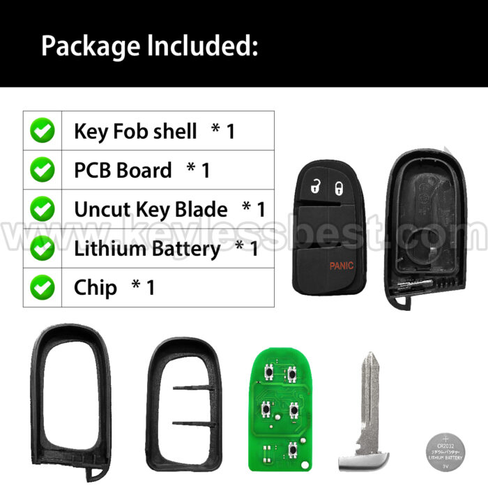 2013-2019 Ram 1500 2500 3500 / 3 Buttons Keyless Entry Remote / GQ4-54T / PN: 56046954AF / 46 - Image 6