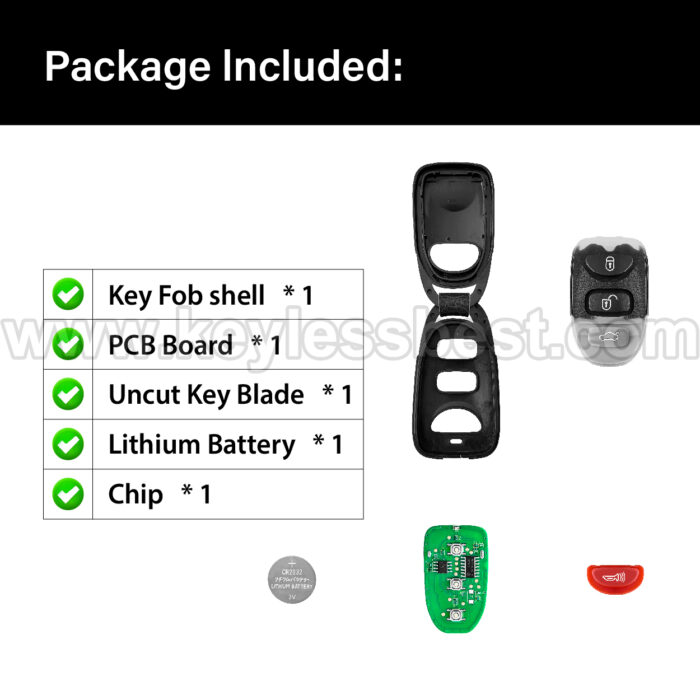 2011-2016 Hyundai Elantra / 4 Buttons Keyless Entry Remote / OSLOKA-360T / PN: 95430-3X500 95430-3X501 - Image 6