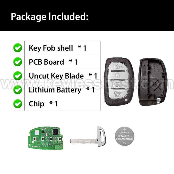 2019-2021 Hyundai Tucson / 4 Buttons Keyless Entry Remote / TQ8-FOB-4F11 / PN: 95440-D3510 95440D3510 / 47 HITAG3 - Image 6