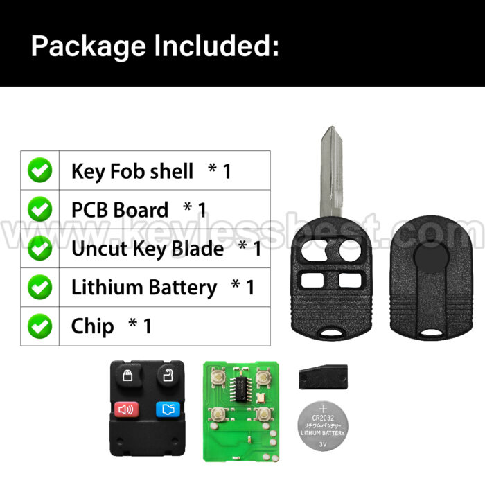 1999-2016 Ford Lincoln Mercury Mazda Crown Victoria / 4 Buttons Keyless Entry Remote / CWTWB1U345 - Image 6