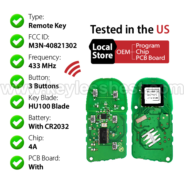 2015-2021 Jeep Renegade / 3 Buttons Keyless Entry Remote / M3N-40821302 / Replaces PN: 6MP33DX9AA / ID 47, 4A - Image 4