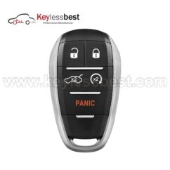 Alfa Romeo 5 Buttons 433MHz 4A chip FCC ID: KR5ALFA434 PN: 6EP44LXHAA, 6WN70LXHAA, 68465851AA Test Key: SIP22 Battery: CR2032 Buttons: Lock, Unlock, Panic, Trunk, Remote Start 2017 - 2022 Alfa Romeo Giulia 2017 - 2022 Alfa Romeo Stelvio