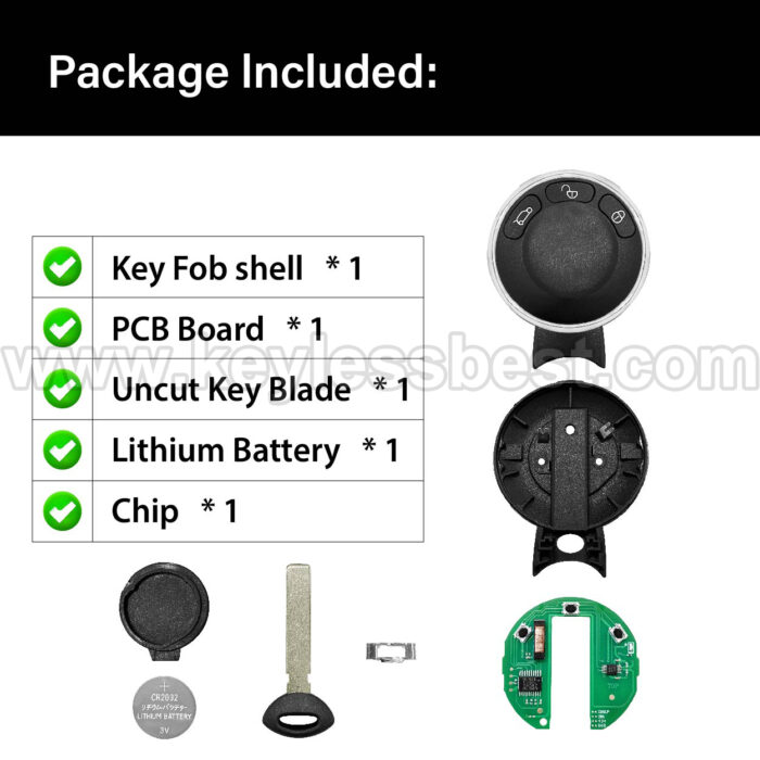 2006-2014 Mini Cooper Cooper Countryman Cooper Paceman / 3 Buttons Keyless Entry Remote / KR55WK49333, IYZKEYR5602 / PN: 3452819-01 / 46 - Image 6