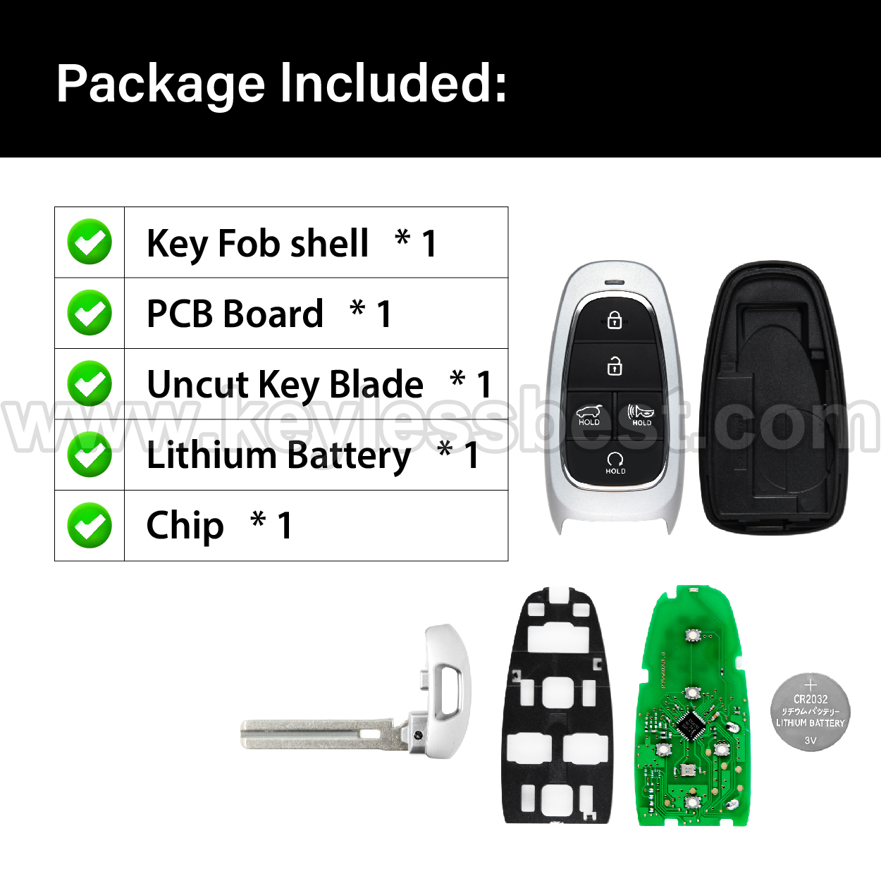 2023 Hyundai Santa Fe / 5 Buttons Keyless Entry Remote / TQ8-FOB-4F27 / PN: 95440-S1670 / 47 - Image 6