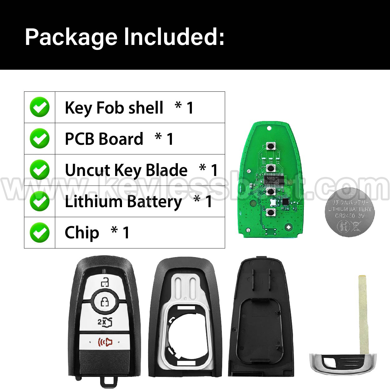 2017-2022 Ford Key Fob M3N-A2C93142300 for keylessbest - Изображение 6