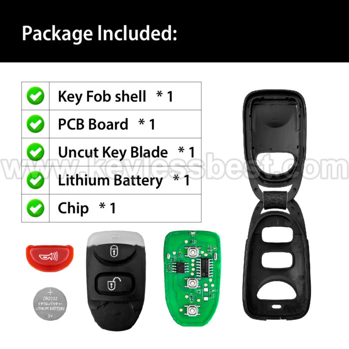 2012-2014 Hyundai Accent / 3 Buttons Keyless Entry Remote / TQ8RKE-3F01 / PN: 95430-2E200, 95430-1R200 , 954301R200, 954302E200 - Image 6