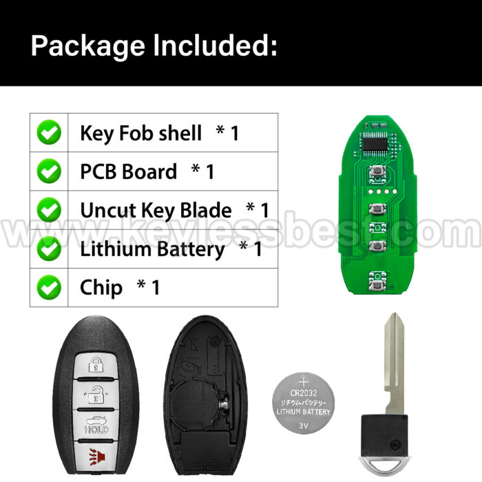 2013-2019 Nissan Sentra Versa Leaf / 4 Buttons Keyles s Entry Remote / CWTWB1U840 / PN:285E3-3SG0D / ID46 - Image 6