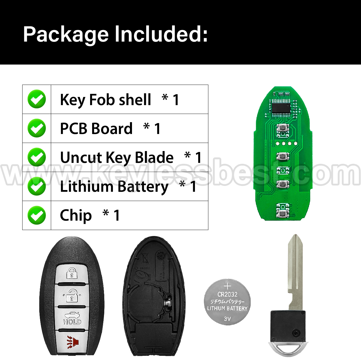 2013-2019 Nissan Sentra Versa Leaf / 4 Buttons Keyles s Entry Remote / CWTWB1U840 / PN:285E3-3SG0D / ID46 - Image 6