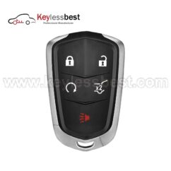 Cadillac 5 buttons 433Mhz FCC ID: HYQ2ES IC: 1551A-2ES PN: 13522879, 13544052 Buttons: Lock, Unlock, Hatch, Panic, Remote Start Test Key: HU100 Battery: CR2032 2020 - 2023 Cadillac XT4 2020 - 2024 Cadillac XT5 2020 - 2024 Cadillac XT6