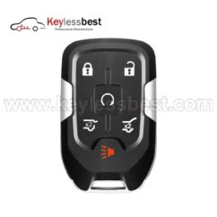 GMC 6 buttons 433MHz Chip:46 FCC ID: HYQ1EA IC: 1551A-EA PN: 13529633, 13508282, 13580806 Buttons: Lock, Unlock, Panic, Hatch, Hatch Glass, Remote Start 2015 - 2021 Chevrolet Suburban 2015 - 2020 Chevrolet Tahoe