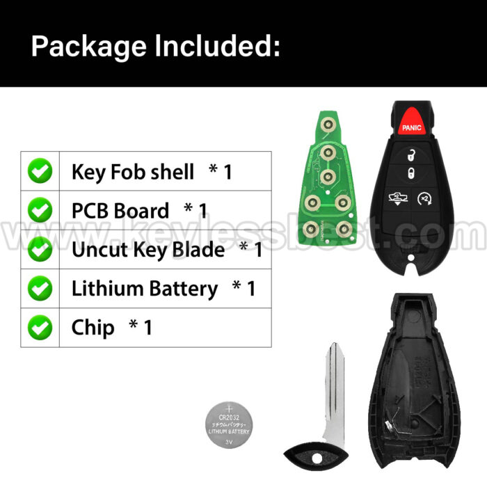 2013 - 2019 Dodge RAM Ram 1500 Classic / 5 Buttons Keyless Entry Remote / GQ4-53T / PN: 68159655AG, 68159655AF; 68159655AD; 68159655AB; 68159655AC / ID46/7961 - Image 6