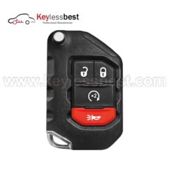 Jeep 4 buttons 433.92MHz Chip:PCF7939M 4A FCC ID: OHT1130261 IC: 6461A-1130261 PN: 68416784AA, 68416784AC Buttons: Lock, Unlock, Panic, Remote Start Test Key: SIP22 Battery: CR2450 2019 - 2024 Jeep Gladiator 2018 - 2024 Jeep Wrangler