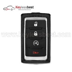 Jeep 4 buttons 433.92MHz Chip: 4A CHIP / HITAG AES FCC ID: M3NWXF0B1 IC:7812A-WXF081 P/N: 685169738AA Buttons: Lock, Unlock, Remote Start, Panic 2021 2022 2023 2024 Jeep Grand Cherokee 2021 - 2023 Jeep Grand Wagoneer