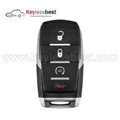 Dodge 4 buttons 433.92MHz FCC ID: OHT-4882056 IC: 5461A-4882056 PN: 68291689AD / 68442907AB / 68575602AA Buttons: Lock, Unlock, Panic, Remote Start Battery: CR2450 Test Key: Y159 2019 - 2024 Dodge Ram 1500 Pickup