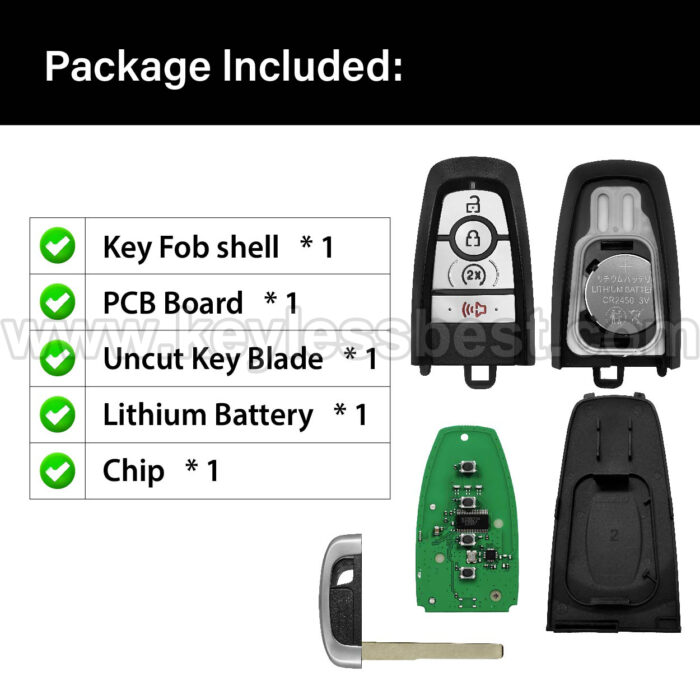 2023-2024 Ford F-Series / 4 Buttons Keyless Entry Remote / M3N-A3C108397 / PN: 164-R8333 / 5945817 - Image 6