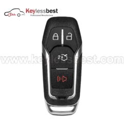Ford 4 buttons 315 MHz Chip:49 FCC ID: M3N-A2C31243800 IC: 7812A-A2C31243800 PN: 5926060 164-R8109, 164-R8120 Buttons: Lock, Trunk, Unlock, Panic Test Key:HU101 2015 - 2016 Ford Fusion 2015 - 2017 Ford Edge 2016 - 2017 Ford Explorer 2015 - 2017 Ford Mustang