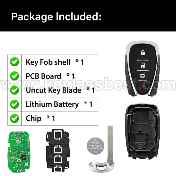 2016-2022 Chevrolet Volt Cruze (New Model) Traverse Camaro Malibu Cruze XL8 Systems Only Blazer Sonic / 4 Buttons Keyless Entry Remote / HYQ4EA / PN: 13508771,13584504, 13529660 / 46 - Image 6