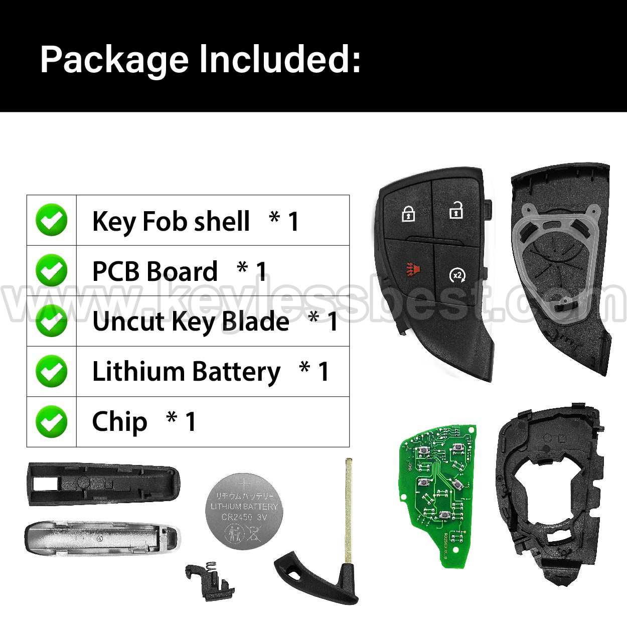 2023-2025 GMC Key Fob PN:13530574 for Keylessbest - Image 6