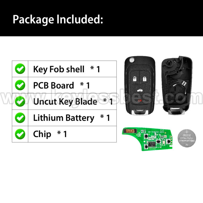 2010-2019 Chevrolet GMC Buick Allure Encore Verano Regal LaCrosse  / 4 Buttons Keyless Entry Remote/ OHT01060512 /PN: 13504199, 13574863, 20979468, 13504259, 13504204 , 5924369 / 46 - Image 6