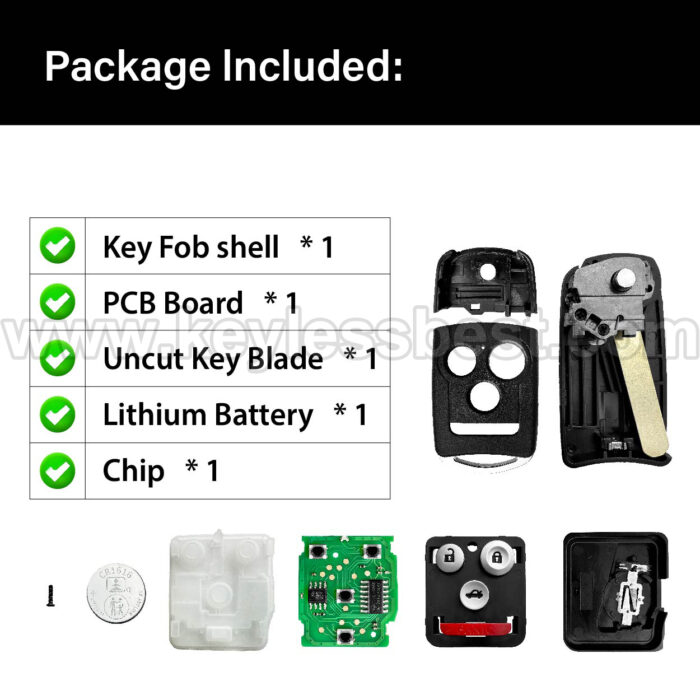 2008 - 2014 Acura Honda TL TSX ZDX Accord / 4 Buttons Keyless Entry Remote / MLBHLIK-1T / PN: 2500A-HLIK1T, HLIK-1T, HLIK-1R, RLVHOHL06-297, 35118-TE0-A10, 35113-TK4-A00, 35113-TK4-A10, 35113-TL0-A00, 35113-TL0-A10 / ID46 - Image 6