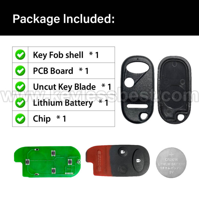 2001-2007 Honda Civic Pilot / 3 Buttons Keyless Entry Remote / NHVWB1U523 / PN: 72147-S5A-A01 - Image 6