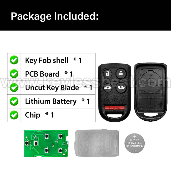 2005-2010 Honda Odyssey / 5 Buttons Keyless Entry Remote / OUCG8D-399H-A / PN: 72147-SHJ-A21 - Image 6