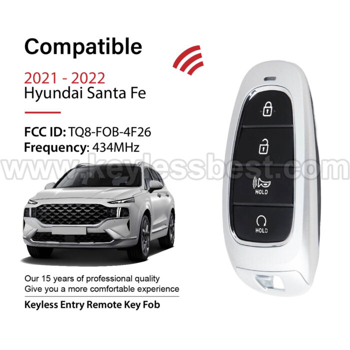 2021-2022 Hyundai Santa Fe / 4 Buttons Keyless Entry Remote / TQ8-FOB-4F26 / PN:95440-S2500 / 47 - Image 2