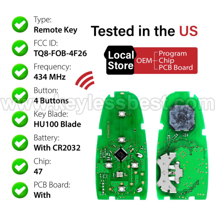 2021-2022 Hyundai Santa Fe / 4 Buttons Keyless Entry Remote / TQ8-FOB-4F26 / PN:95440-S2500 / 47 - Image 4