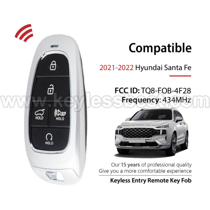 2021-2022 Hyundai Santa Fe / 5 Buttons Keyless Entry Remote / TQ8-FOB-4F28 / PN:95440-S1570 / 47 - Image 2