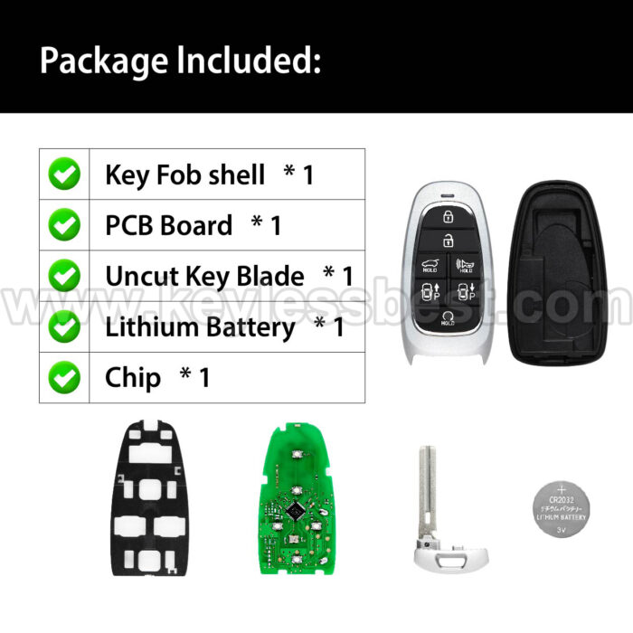 2021-2022 Hyundai Santa Fe / 5 Buttons Keyless Entry Remote / TQ8-FOB-4F28 / PN:95440-S1570 / 47 - Image 6