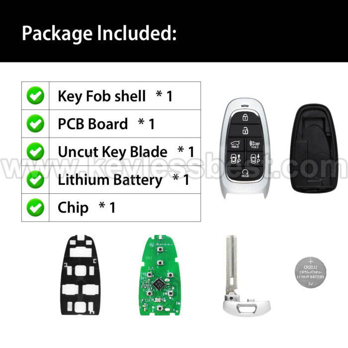 2019-2022 Hyundai Nexo / 7 Buttons Keyless Entry Remote / TQ8-FOB-4F27 / PN:95440-M5000 95440M5000 / 47 - Image 6