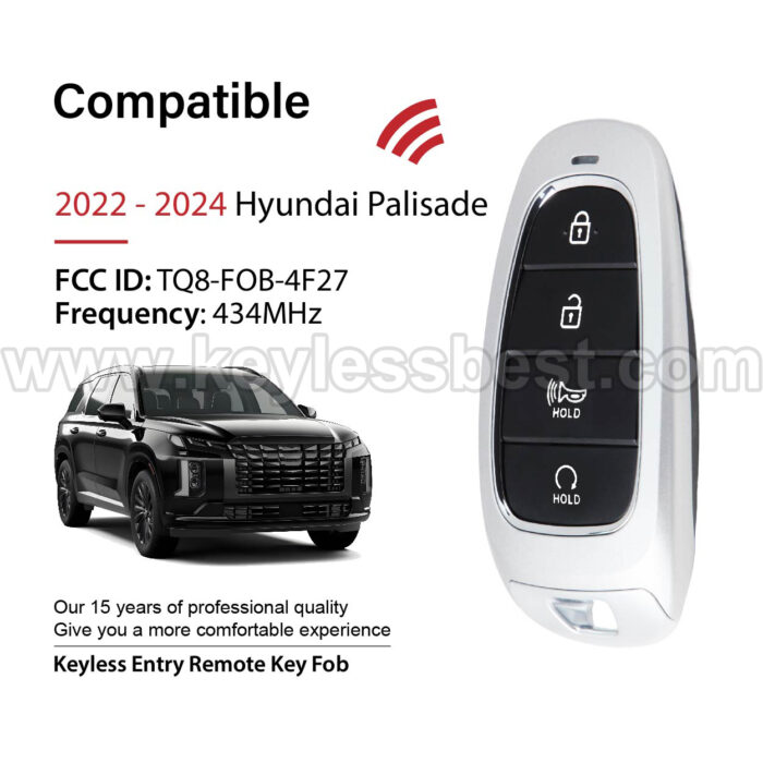 2022-2024 Hyundai Palisade / 4 Buttons Keyless Entry Remote / TQ8-FOB-4F27 / PN:95440-S8520 / 47 - Image 2