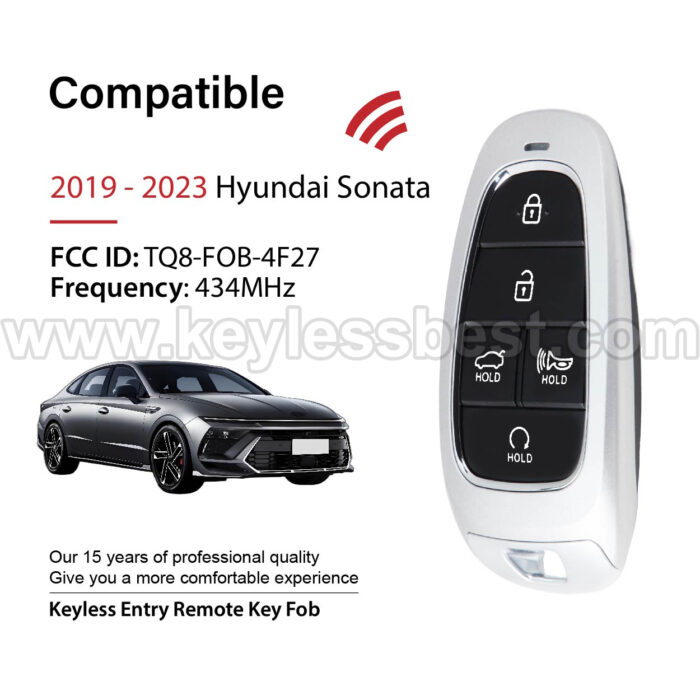 2019 - 2023 Hyundai Sonata / 5 Buttons Keyless Entry Remote / TQ8-FOB-4F27 / PN: 95440-L1010 / 47 - Image 2