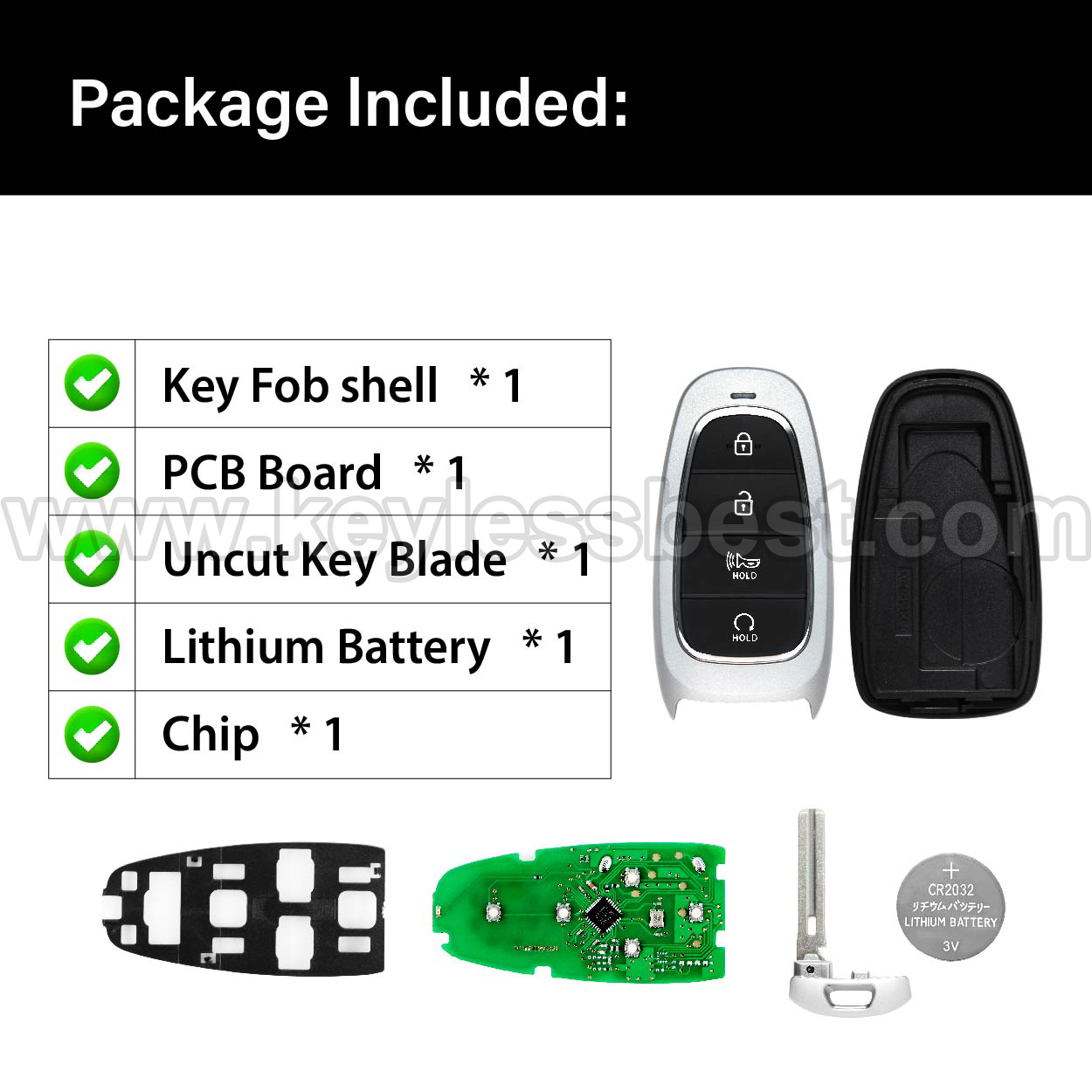 2021-2022 Hyundai Tuscon / 4 Buttons Keyless Entry Remote / TQ8-FOB-4F26 / PN: 95440-N9050 / 47 - Image 6