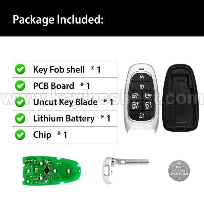 2019 - 2021 Hyundai Nexo / 7 Buttons Keyless Entry Remote / TQ8-FOB-4F20 TQ8FOB4F20 / PN: 95440-M5000 95440M5000 / 47 - Image 6