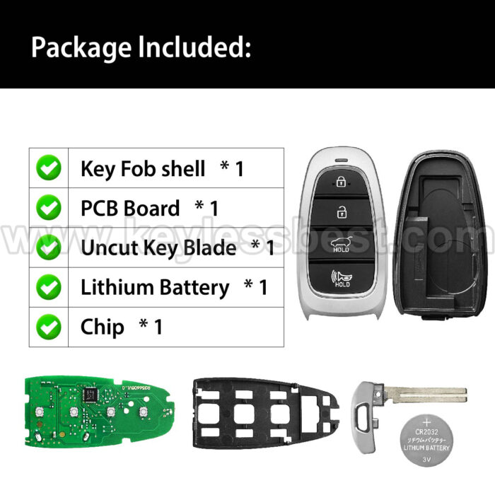 2019 - 2021 Hyundai Nexo / 4 Buttons Keyless Entry Remote / TQ8-FOB-4F20 / PN: 95440-M5300 / 47 - Image 6