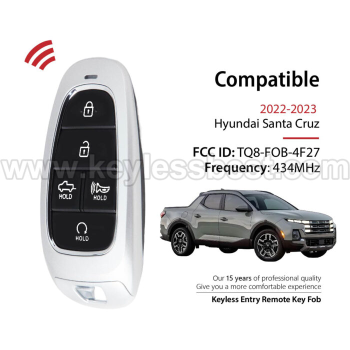 2022-2023 Hyundai Santa Cruz / 5 Buttons Keyless Entry Remote / TQ8-FOB-4F27 / PN: 95440-K5012 / 47 - Image 2