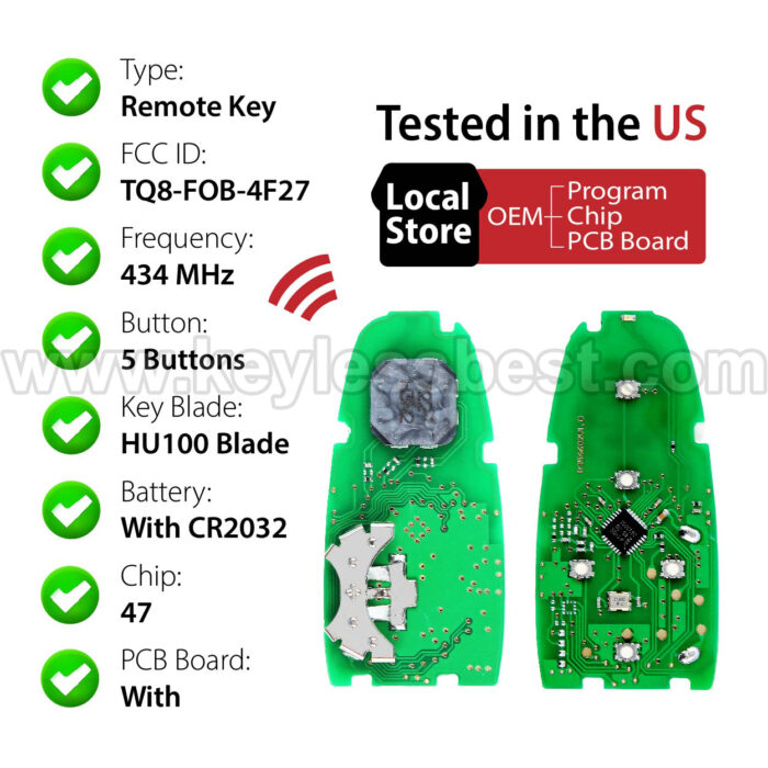 2022-2023 Hyundai Santa Cruz / 5 Buttons Keyless Entry Remote / TQ8-FOB-4F27 / PN: 95440-K5012 / 47 - Image 4