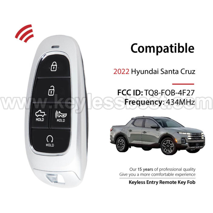 2022 Hyundai Santa Cruz / 5 Buttons Keyless Entry Remote / TQ8-FOB-4F27 / PN: 95440-K5010 / 47 - Image 2