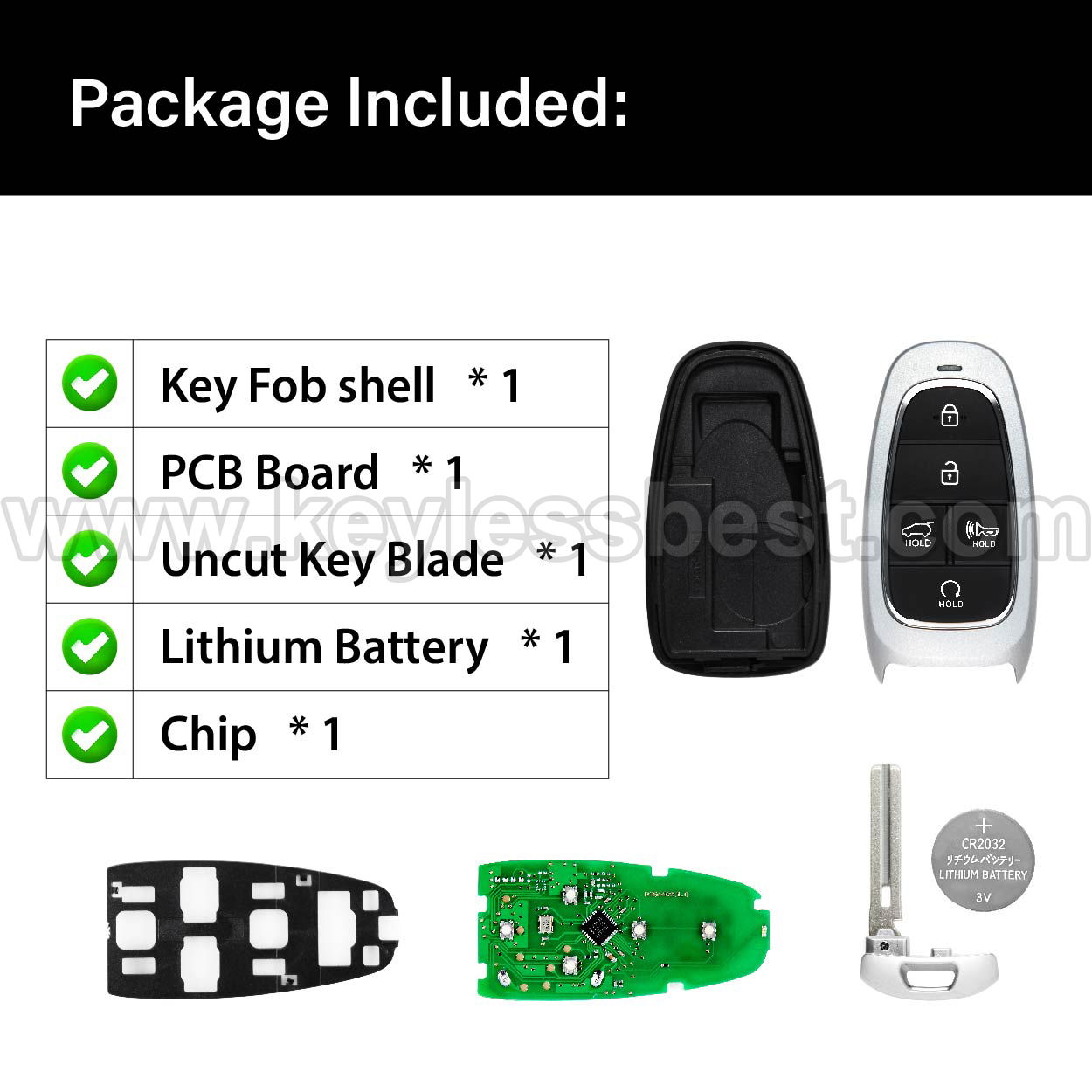 2021 - 2022 Hyundai Santa FE / 5 Buttons Keyless Entry Remote / TQ8-FOB-4F27 / PN: 95440-S1530 / 47 - Image 6