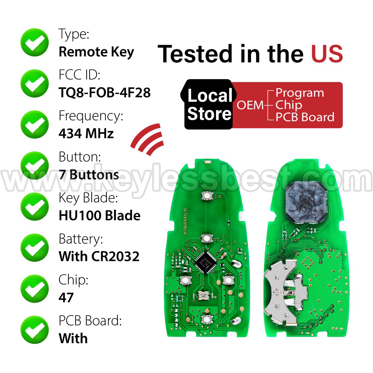 2022-2023 Hyundai Santa Fe / 7 Buttons Keyless Entry Remote / TQ8-FOB-4F28 / PN: 95440-S1660 / 47 - Image 4