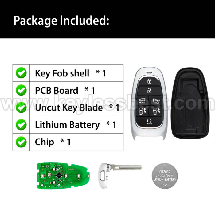 2018-2024 Hyundai Nexo / 7 Buttons Keyless Entry Remote / TQ8-FOB-4F20 / PN:95440-M5010 / 47 - Image 6