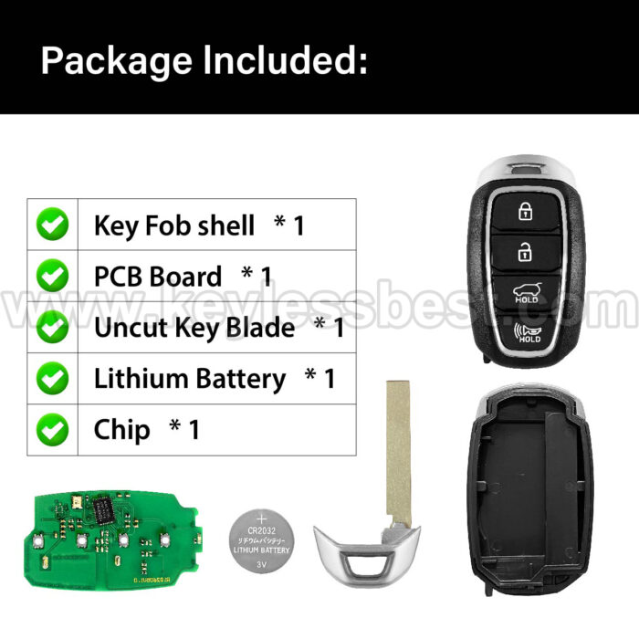 2019-2020 Hyundai Santa Fe / 4 Buttons Keyless Entry Remote / TQ8-FOB-4F19 / PN: 95440-S1000, 95440S1000 - Image 6