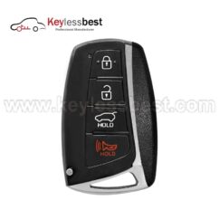 Hyundai 4 buttons 434MHz FCC ID: SY5MDFNA433 IC: SY5MDFNA433 PN: 95440-B8100 Buttons: Lock, Unlock, Panic, Trunk Aftermarket Emergency Key Included: EKB-HY-013 Battery: CR2032 Test Key: HY18R 2015 - 2018 Hyundai Santa Fe