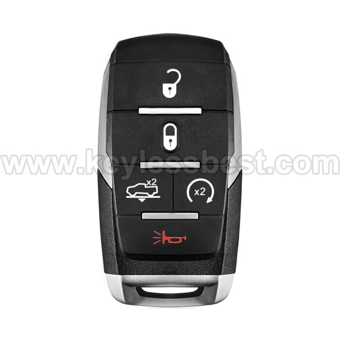 2019-2024 Dodge Ram 1500 Pickup / 5 Buttons Keyless Entry Remote / OHT-4882056 / PN:68291691AD 68442909AB 68291690AE