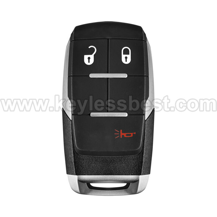 2019 - 2023 Dodge Ram Pickup 2500, 3500, 4500, 5500 / 3 Buttons Keyless Entry Remote / GQ4-76T / PN: 68374994AB, 68538050AA, 68475385AA / 4A