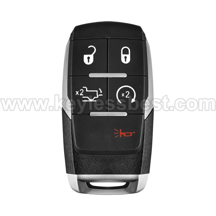 2019 - 2023 Dodge Ram Pickup 2500, 3500, 4500, 5500 / 5 Buttons Keyless Entry Remote / GQ4-76T / PN: 68374994AB, 68538050AA, 68475385AA / 4A