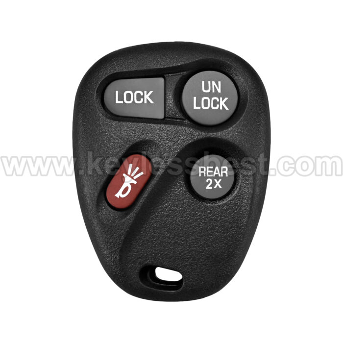 1996 - 2005 Buick Cadillac Chevrolet GMC Oldsmobile Pontiac / 4  Buttons Keyless Entry Remote /  KOBUT1BT / PN: 15732805, 25628814, 25668603, 25678792, 15732805, 25656444, 25656445, 25665574, 25665575