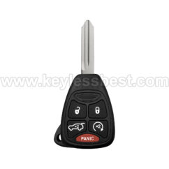 2006 - 2014 Chrysler Dodge Jeep 200 (4-Door) Aspen Sebring Avenger Durango Commander / 5 Buttons Keyless Entry Remote / OHT692713AA OHT692427AA KOBDT04A / PN: 68029834, 68029834AA, 68003389, 68003389AA / ID46