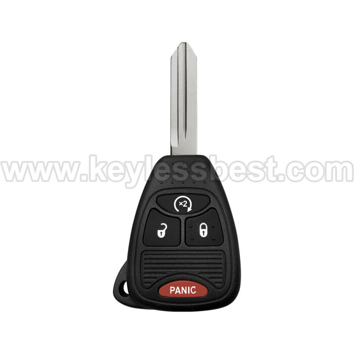 2007 - 2018 Jeep Dodge Chrysler Wrangler Patriot Compass Caliber Nitro Aspen Dakota  / 4 Buttons Keyless Entry Remote / OHT692713AA / PN: 04589621AB,OHT692427AA, 04589621AA, 56040649AD/ ID46